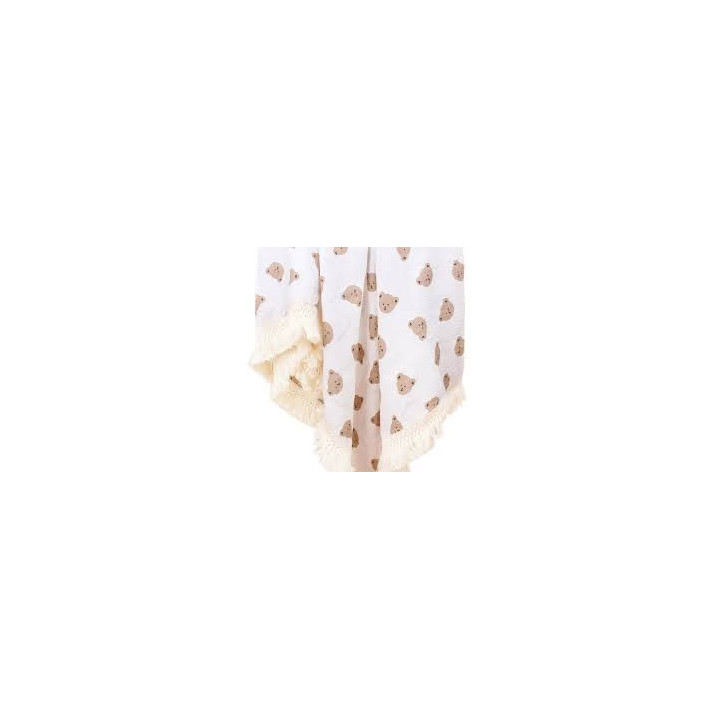 Plaid enfant rose avec motif